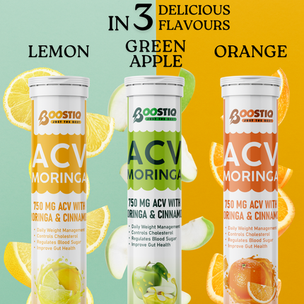 ACV Moringa | Control Cravings | Apple Cider Vinegar | Lemon Flavour | 15 Tablets