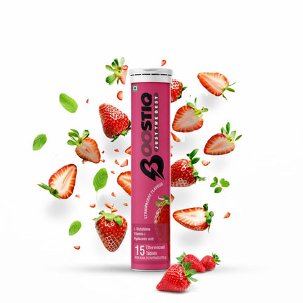 Glutathione Vitamin C Effervescent - Skin Glow | Strawberry Flavour | 15 Tablets