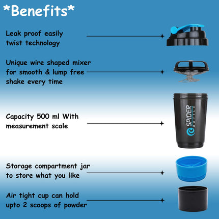 Spider Gym Shaker Bottle