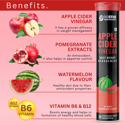 Apple Cider Vinegar – Weight Loss | Watermelon Flavour | 20 Tablets