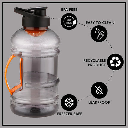 1.5L Protein Gallon Bottle with Mixer Ball and Strainer