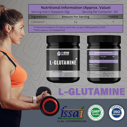 Glutamine Amino Acid - Muscle Recovery | Unflavoured | 300gm