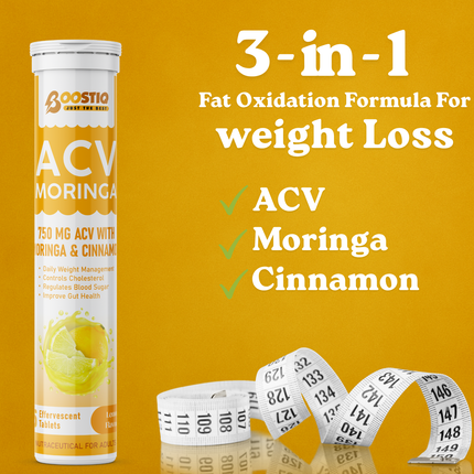 ACV Moringa | Control Cravings | Apple Cider Vinegar | Lemon Flavour | 15 Tablets