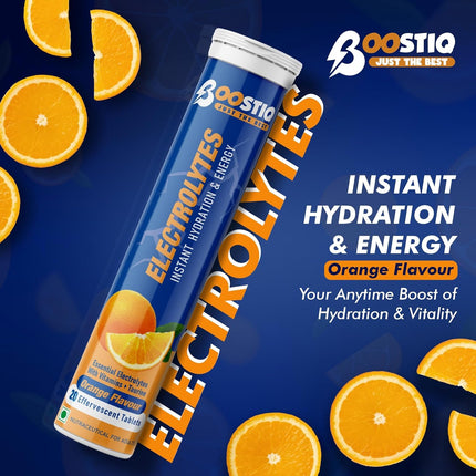 Electrolytes - Instant Hydration | Orange Flavour | 20 Tablets