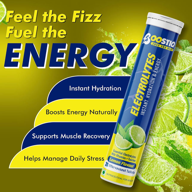 Electrolytes - Instant Hydration | Lemon Flavour | 20 Tablets